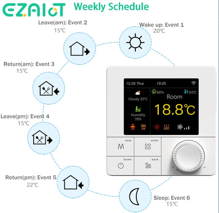 Tuya WIFI Thermostat R8C &ndash; Remote App Control Smart Life