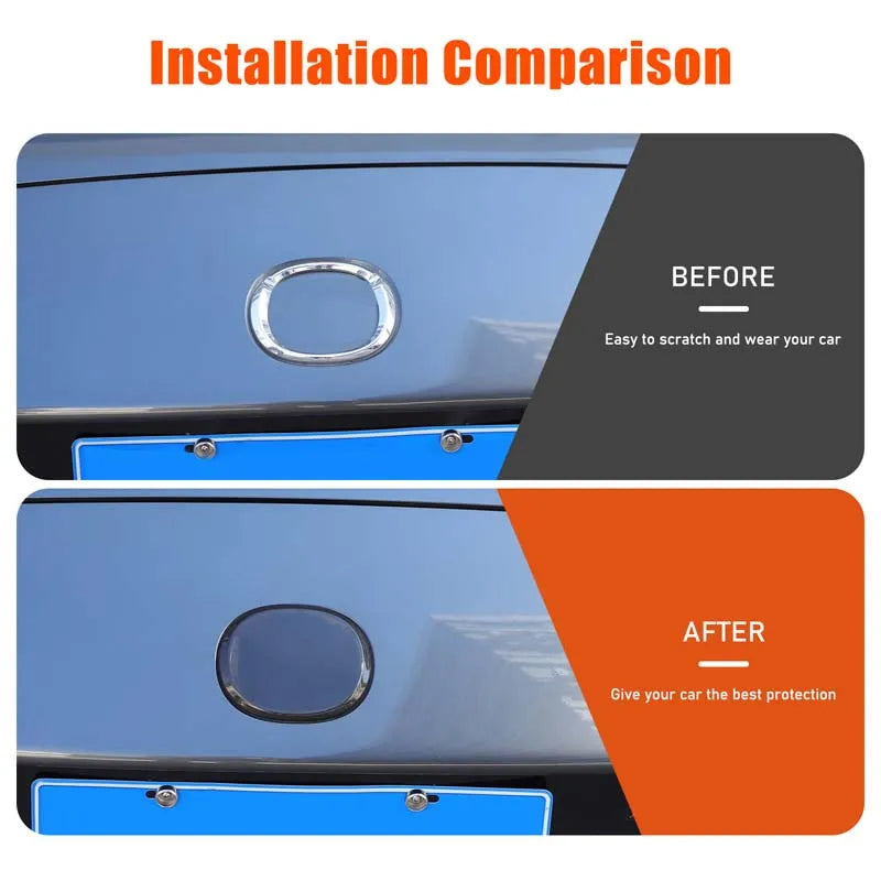 2Pcs Cubiertas Protectores de Logo Negro Ahumado de ABS para Mazda MX5