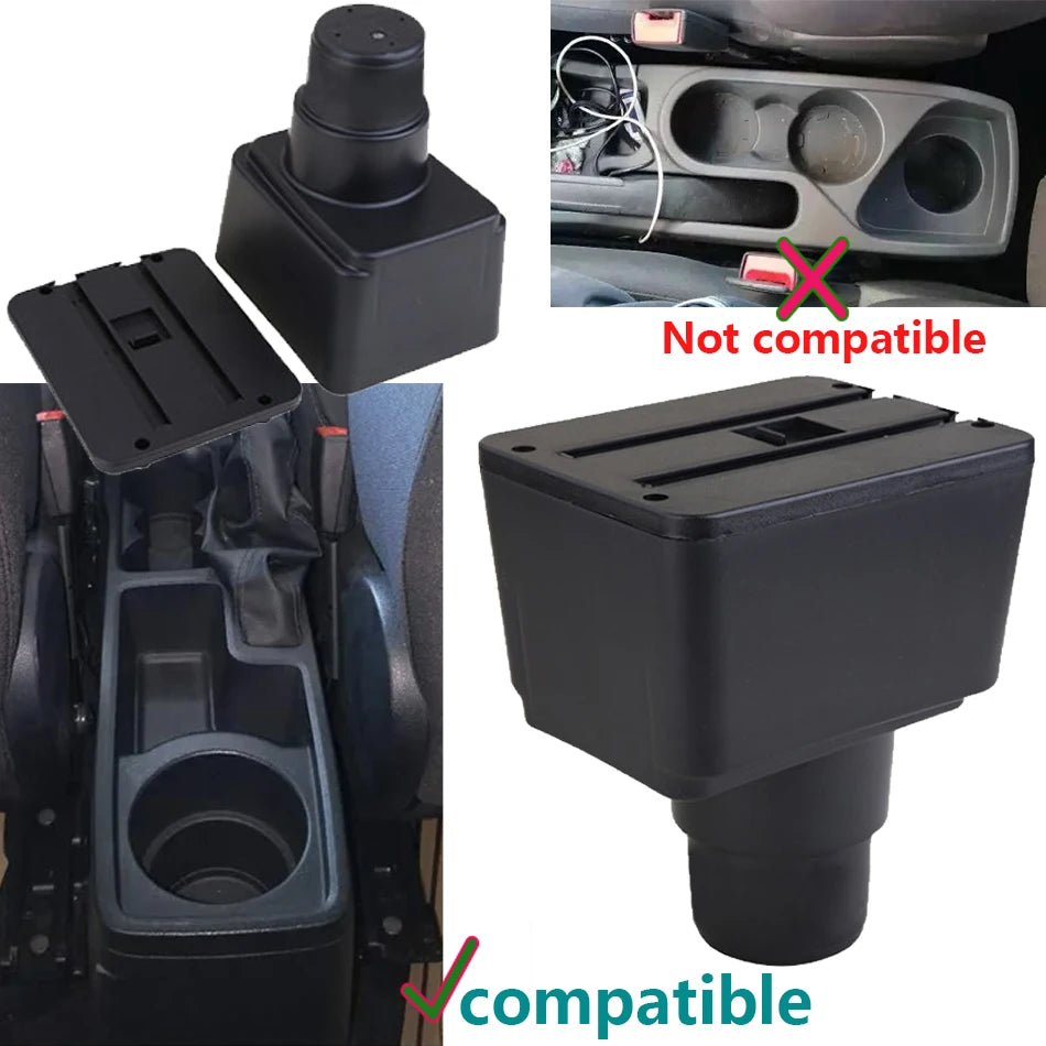 Armrest Box With PU Leather And ABS Base For Ford EcoSport 2018-2024