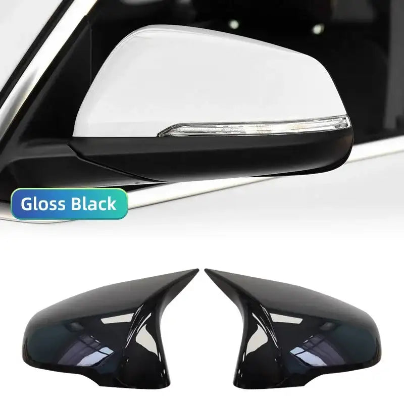 Glossy Black Mirror Wing Cover Caps For X1 X2 Z4 2 Series Bright black