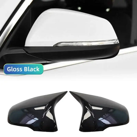 Glossy Black Mirror Wing Cover Caps For X1 X2 Z4 2 Series Bright black