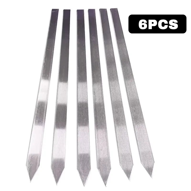 Premium 50cm Stainless Steel BBQ Skewers for Perfect Grilling 6pc