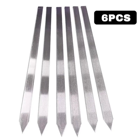 Premium 50cm Stainless Steel BBQ Skewers for Perfect Grilling 6pc