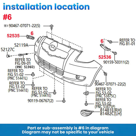 Left+Right Car Front Bumper Support Bracket Retainer For Toyota Yaris 2007 2008 2009 2010 2011 Left Right 5253552060 5253652050 by InterCyprus Trading Ltd