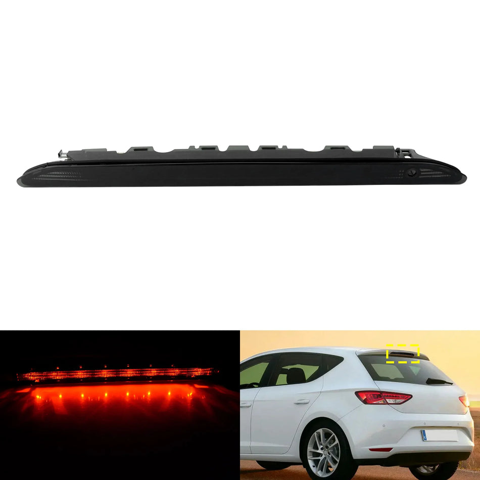 Feu de frein pour SEAT Leon 5F 2011-2016 Feu de frein supérieur LED teinté noir