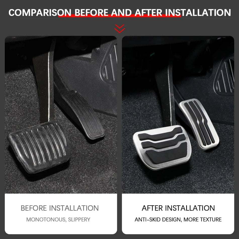 Pokrivači papučica gasa i kočnice za Ford Edge, nehrđajući čelik s gumom