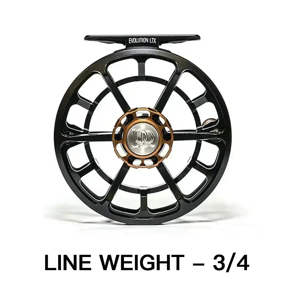 Fly Fishing Reel Performance Ultra-Large Arbor Reels &ndash; Lightweight Aluminum Construction 02 3-4 Black