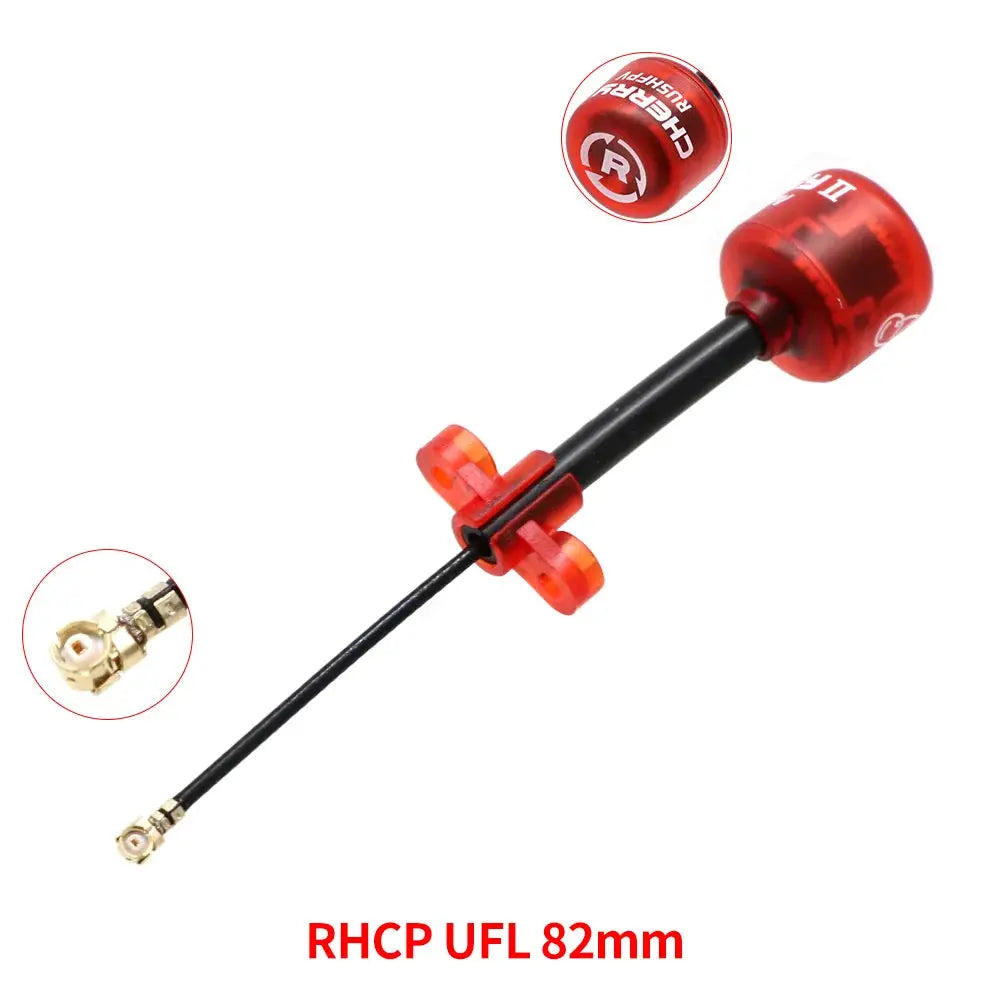 RUSHFPV Cherry 2 II 5.8G 1.8DBI FPV Antenna LHCP RHCP SMA UFL MMCX for FPV Freestyle Analog Digital Drones DIY Parts by InterCyprus Trading Ltd