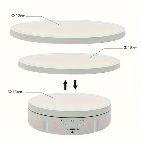 360-Degree Photography Turntable with Remote Control &amp; Motorized Display Stand
