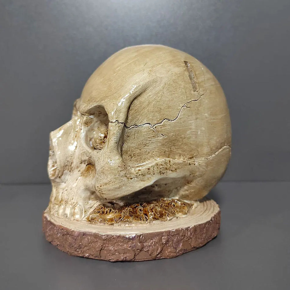 Skräck Skalle Knivhållare Skalle Huvud Knivställ