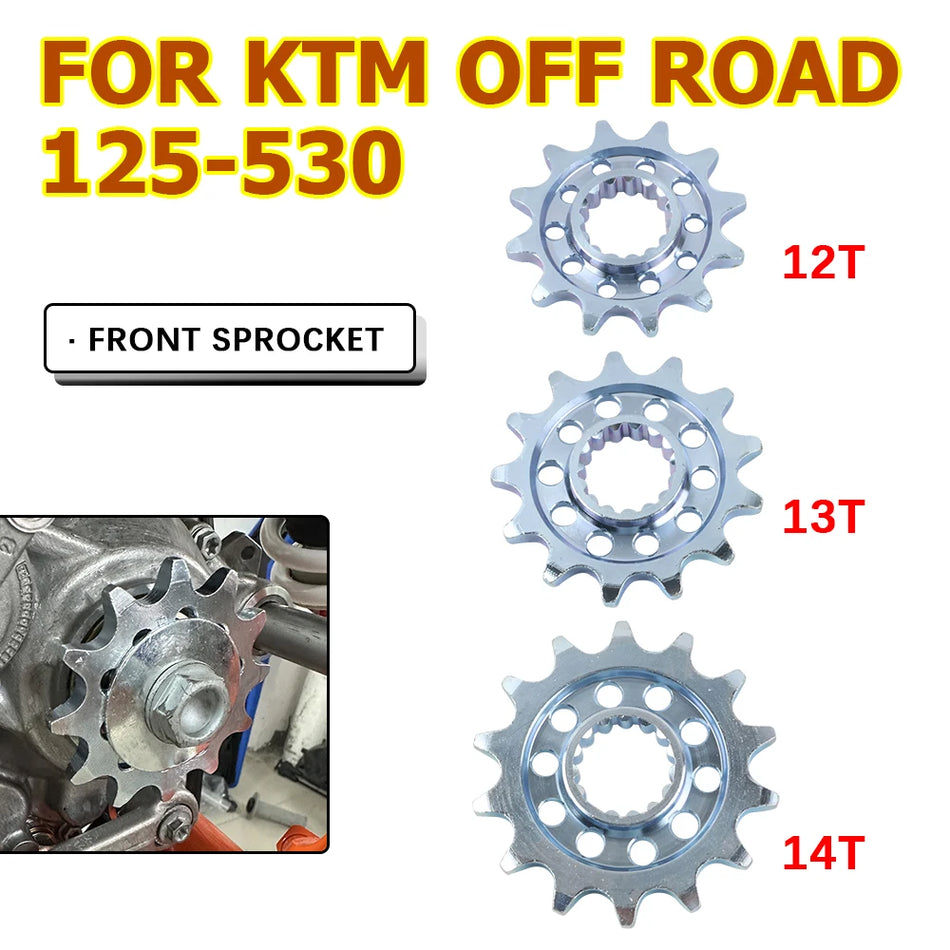 KTM Front Chain Sprocket Gear For SX SXF XC XCF XC-W Six Days, 12 13 14 Teeth Made Of High Quality Metal