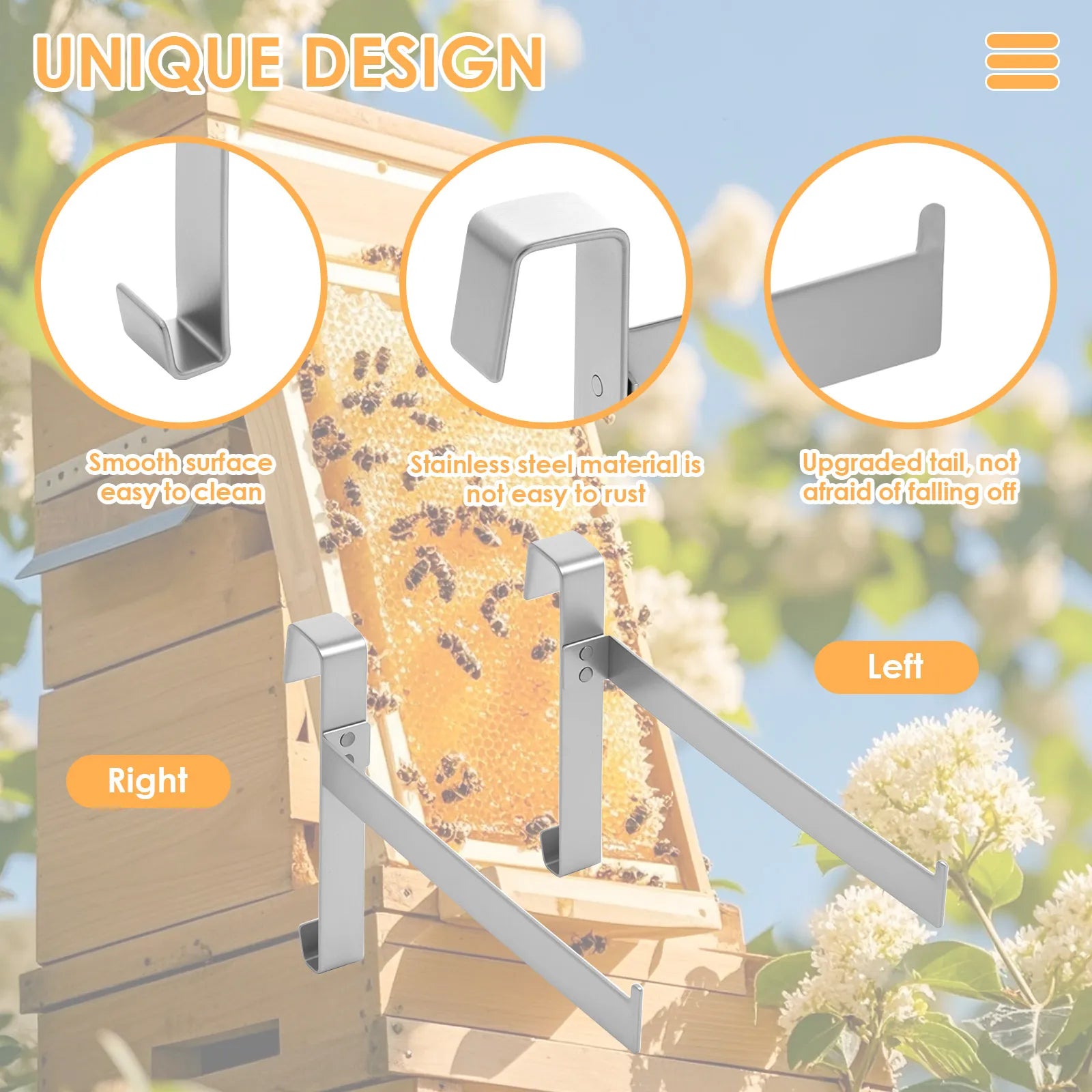 Stainless Steel Beehive Frame Holder &ndash; High Load Capacity