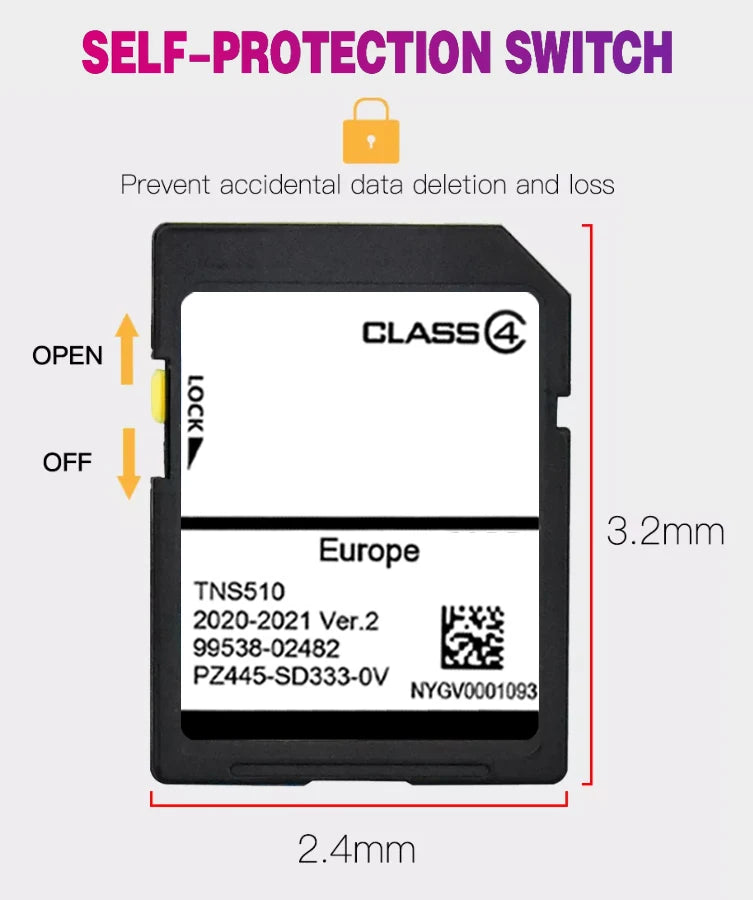 Navinesa 16GB SD For Toyota IQ 2008-2013 - Fast Nav