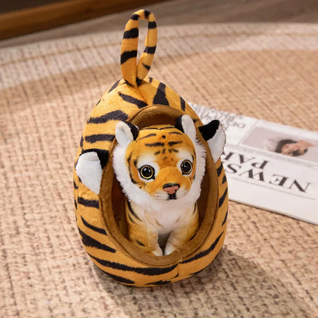 18cm Soft Plush Animal Dolls - Tiger, Leopard, Giraffe, Lion Yellow Tiger yxj / about 18cm