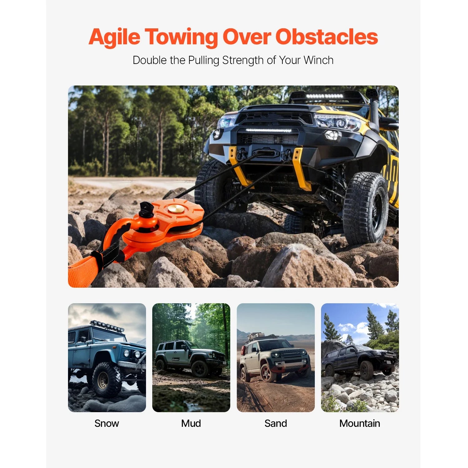 SucceBuy TK-10T Snatch Block &ndash; Heavy-Duty Towing Pulley