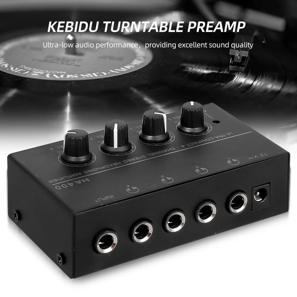 Mini Headphone Amplifier &ndash; Ultra Compact 4 Channel Home Amp