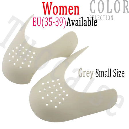 Toe Cap Support Shoe Stretcher Keeping Shoe Shiel Expander Shoe Crease Line Kit Guard Heal Protector Anti Prevent Bending Crack Grey-S (EU35-39) / CHINA