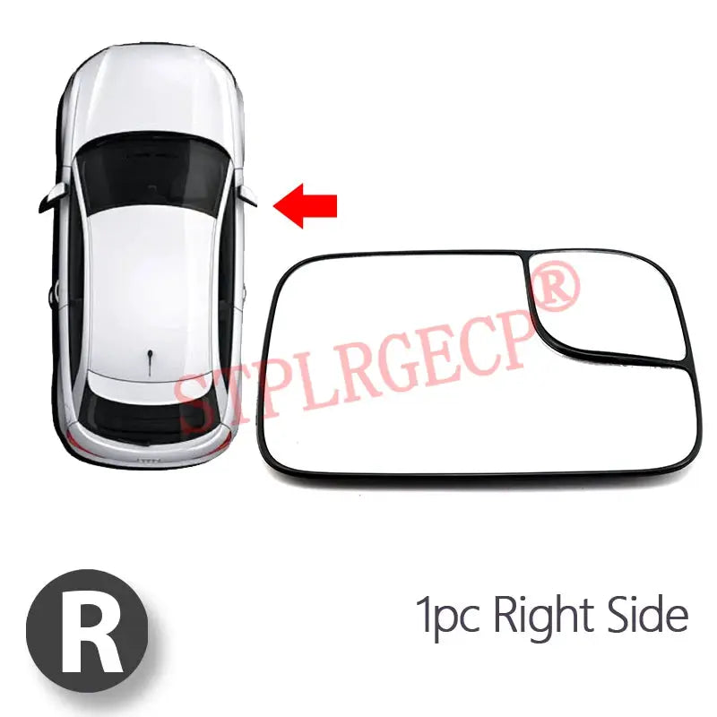Driver or Passenger Rearview Side Mirror Lens Door Wing Mirrors Glass with Heating for Dodge RAM 1500 2500 3500 2005-2009 by InterCyprus Trading Ltd