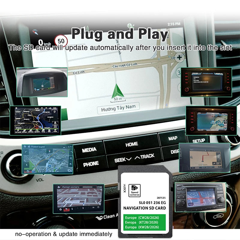 32GB Amundsen MIB2 Navi SD Card Europe 5L0051236EG &ndash; Maps