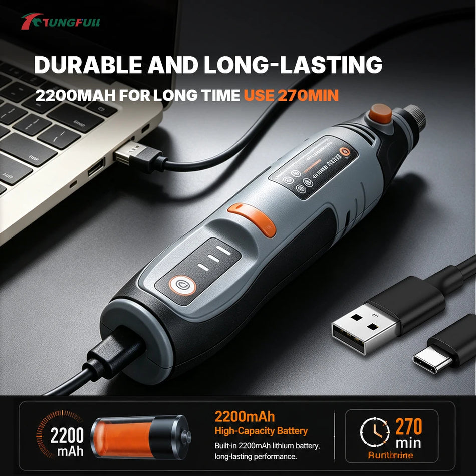 Ferramenta Rotativa Sem Fios Com 21000 RPM E Bateria Recarregável Para DIY