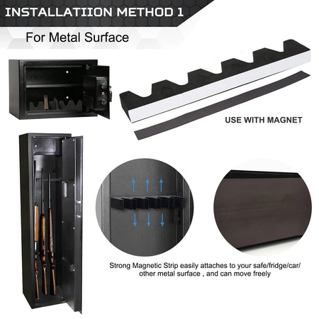 Tactical Foam Gun Rack Wall Mount Pro &ndash; Magnetic Strip