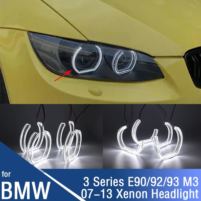 LED Κρυστάλλινα Angel Eyes Rings Kit για BMW 3 Series E90 E92 E93 M3