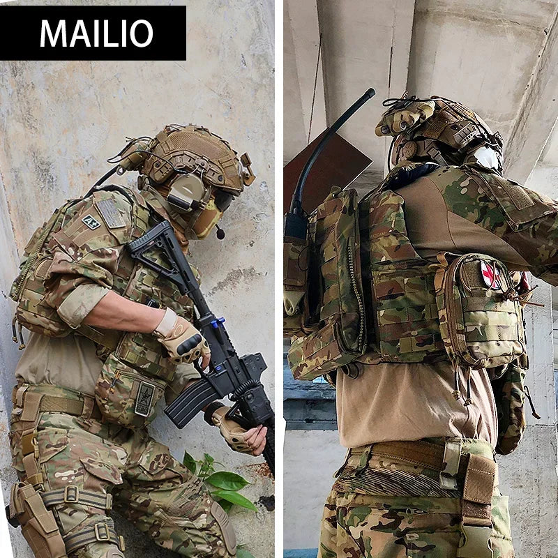 Conjunto de Uniforme de Combate Tático G3 para Homens em Mistura de Algodão e Poliéster