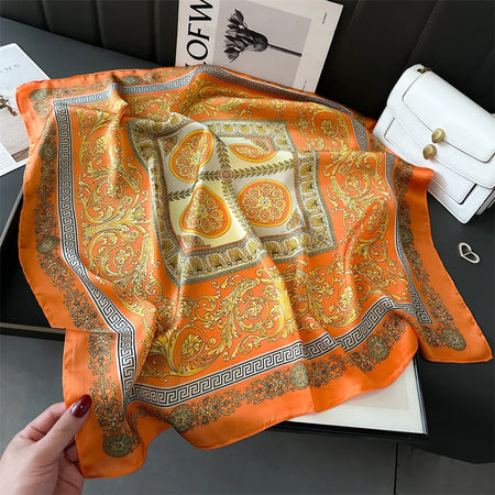 Luxury Temperament Silk Scarf &ndash; Exquisite Style and Versatility