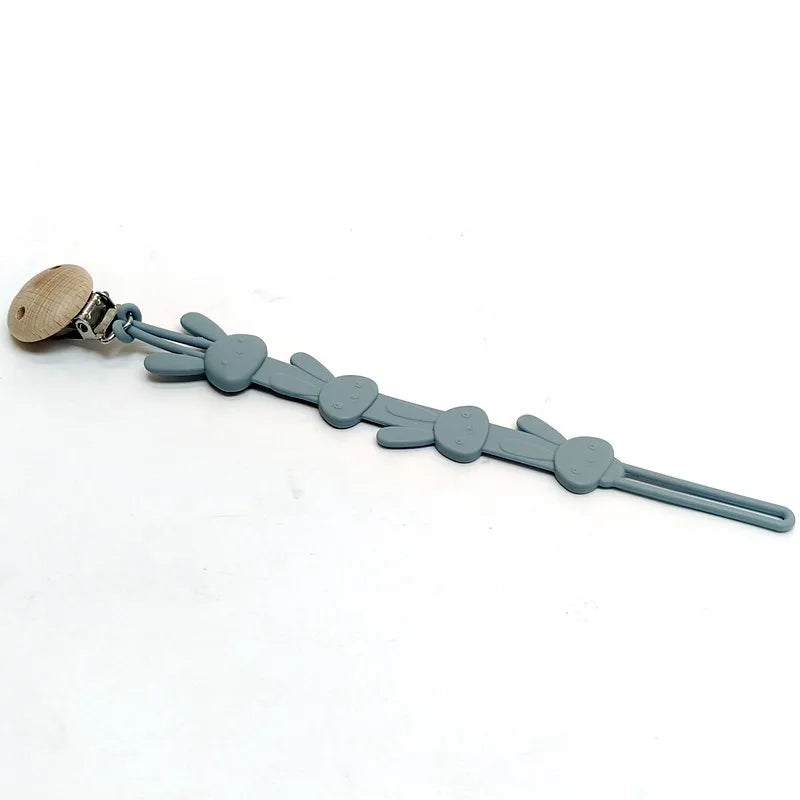 Silicone Pacifier Chain &ndash; Anti-Drop Teether Clip dark blue