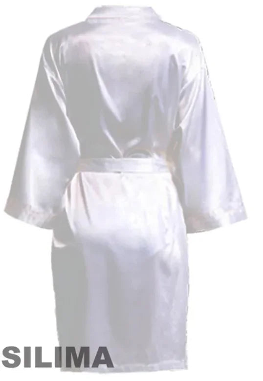 Elegant Kimono Satin Bridesmaid Bathrobe - Perfect for Wedding Parties As the photo show / XXL