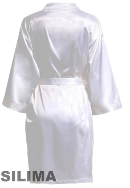 Elegant Kimono Satin Bridesmaid Bathrobe - Perfect for Wedding Parties As the photo show / XXL
