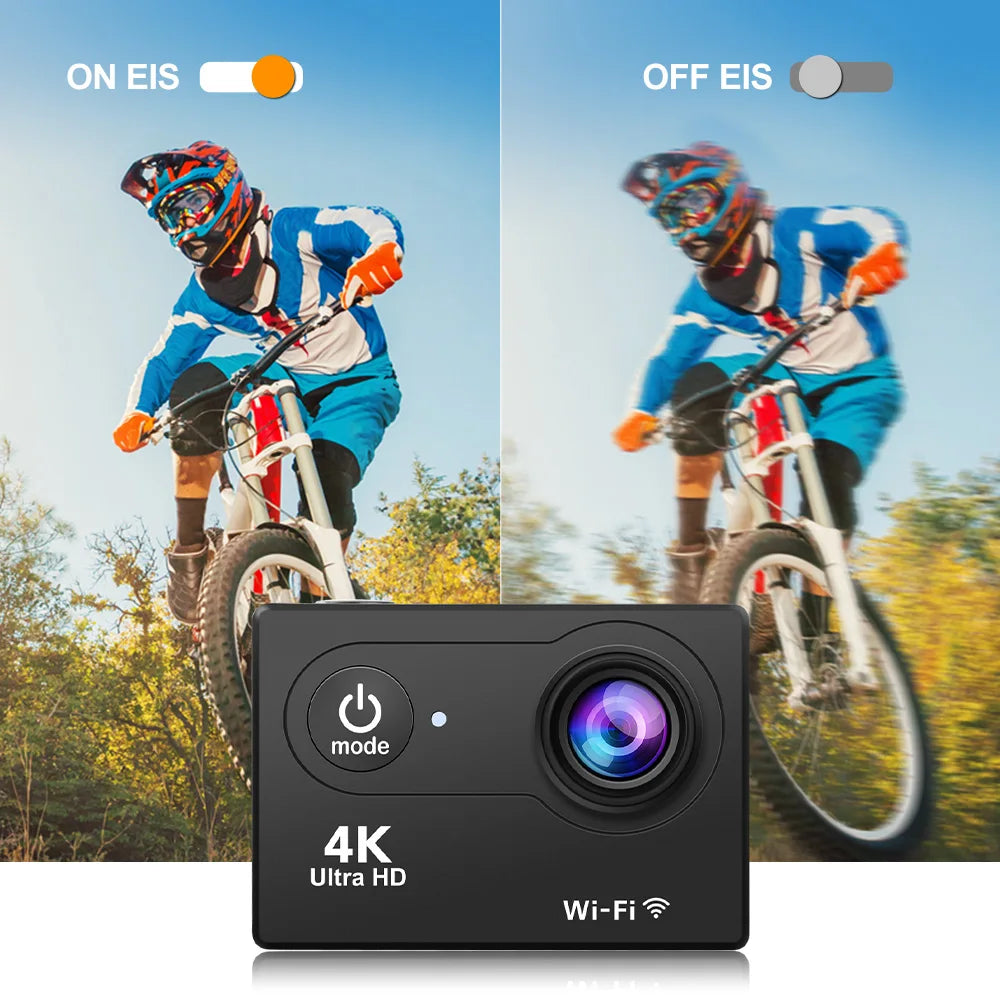 Action Camera 4K 60fps &ndash; Waterproof and Remote Control Function