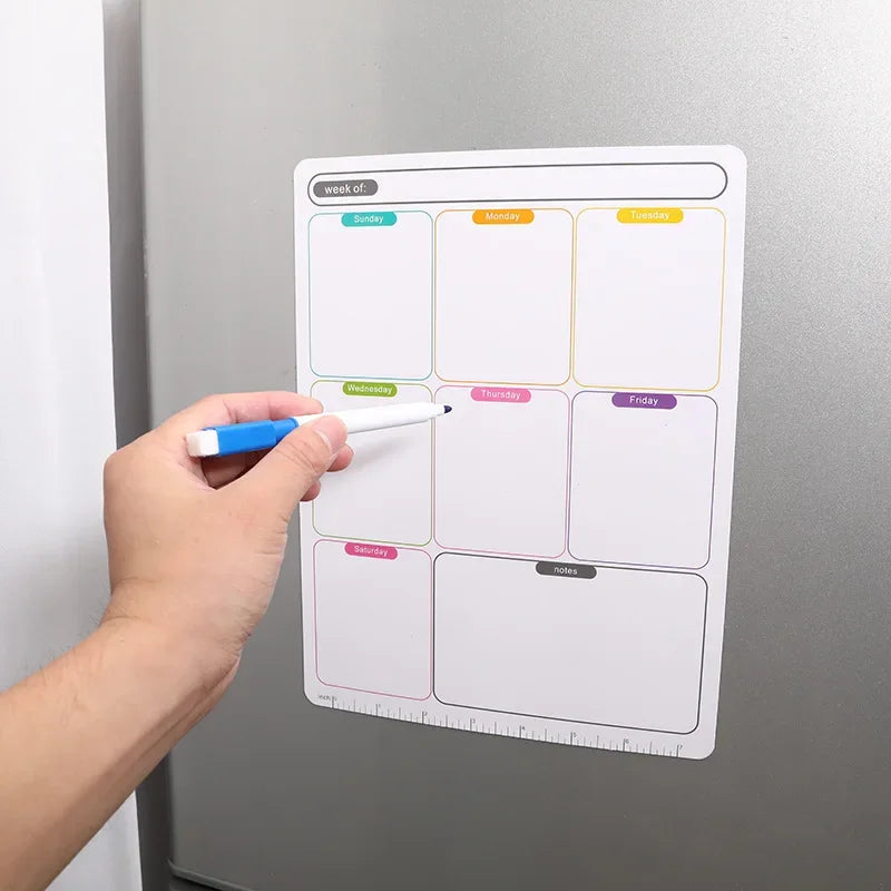 Magnetic Fridge Calendar Planner - Monthly &amp; Weekly Whiteboard B
