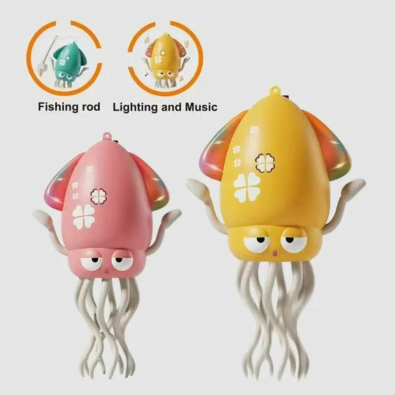 Dancing Squid Interactive Toy with Music, Lights &amp; Obstacle Avoidance | Rechargeable Gift for Kids