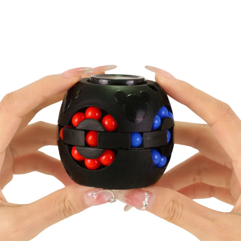 Вращающийся кубик-спиннер "Волшебная фасоль" для снятия стресса, сенсорная игрушка-непоседа из пластика