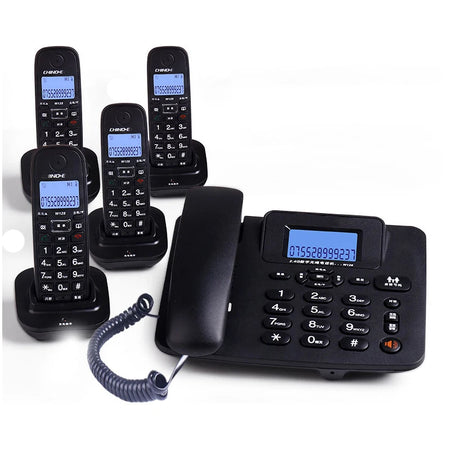 Kt13 Cordless Answering Machine 2.4G &ndash; Long Range 300m black 4 handsets