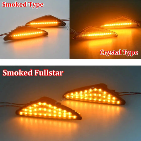 2PCS LED Side Marker Signal Light For BMW X5 E70 X6 E71 E72 X3 F25 Clear/Smoke Dynamic Flowing Sequential Blinker Lamp by InterCyprus Trading Ltd