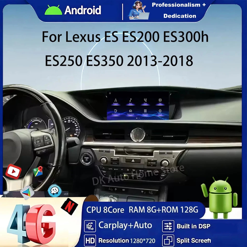 Radio samochodowe Android 15 do Lexus ES250 ES350 ES300h z GPS i Auto CarPlay