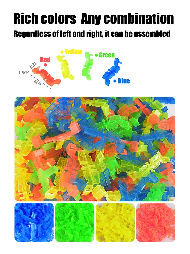 Luminous Fluorescent Dinosaur Track Toy Set 320 Pcs