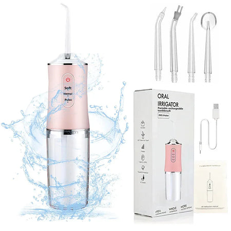 Powerful IPX7 Waterproof Oral Irrigator - Deep Clean &amp; Gum Health Top Sellers-Pink