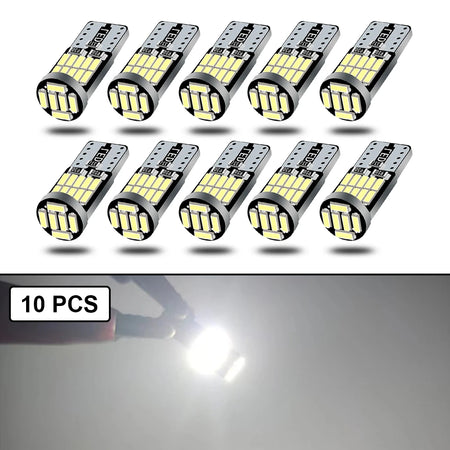 10-40PCS T10 W5W LED Bulb CANBUS 12V &ndash; Super Bright 10 PCS - White