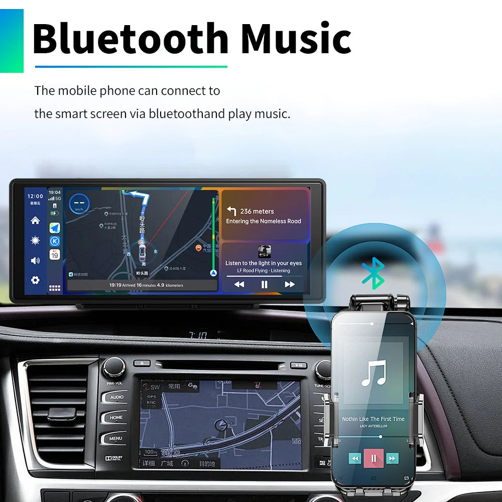 10.26 Inch Universal Car Radio Player with GPS, Wireless CarPlay &amp; Android Auto