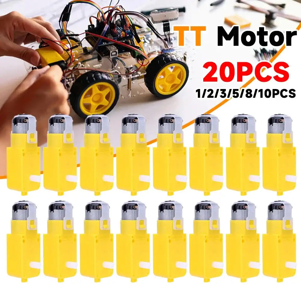 Dual Shaft Geared DC Motor 3-12V TT Gearmotor For RC Car