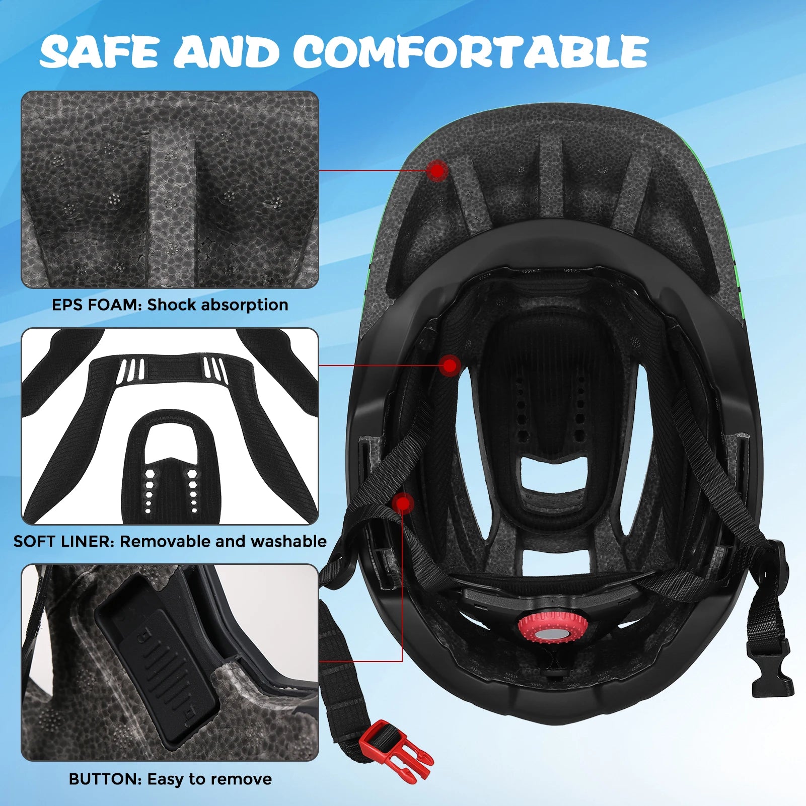 Kids Detachable Full Face Helmet &ndash; Full Face Protection