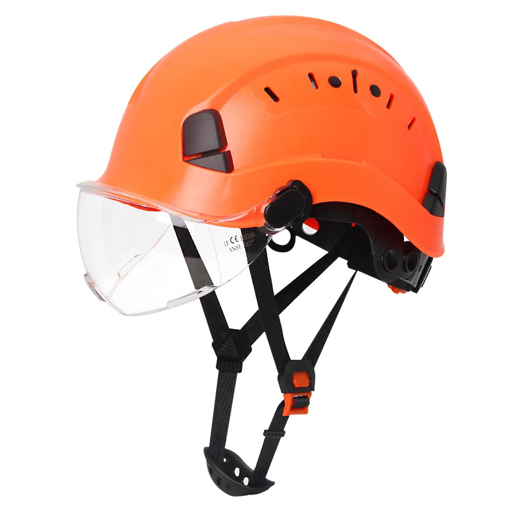 Aolamegs SF06 Safety Helmet With Goggles &ndash; Comfortable Orange B