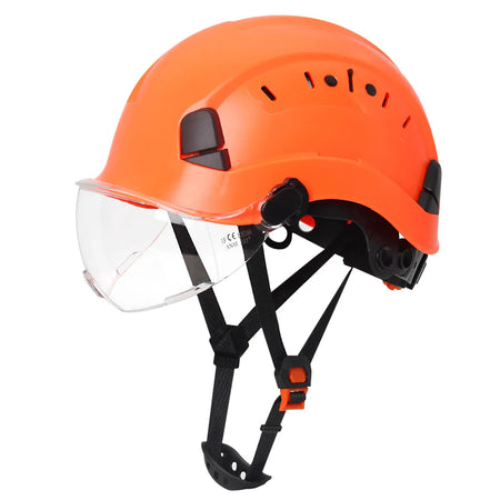 Aolamegs SF06 Safety Helmet With Goggles &ndash; Comfortable Orange B