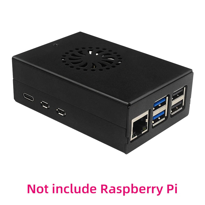 Raspberry Pi 5 Metal Case &ndash; Durable Aluminum Alloy Design Case