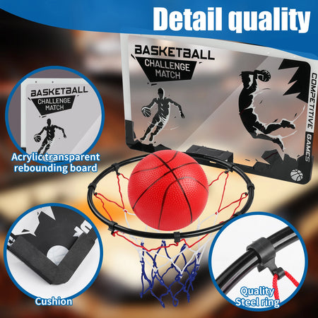 Metal Basketball Rim Mini Hoop Indoor Backboard &ndash; Safe Play