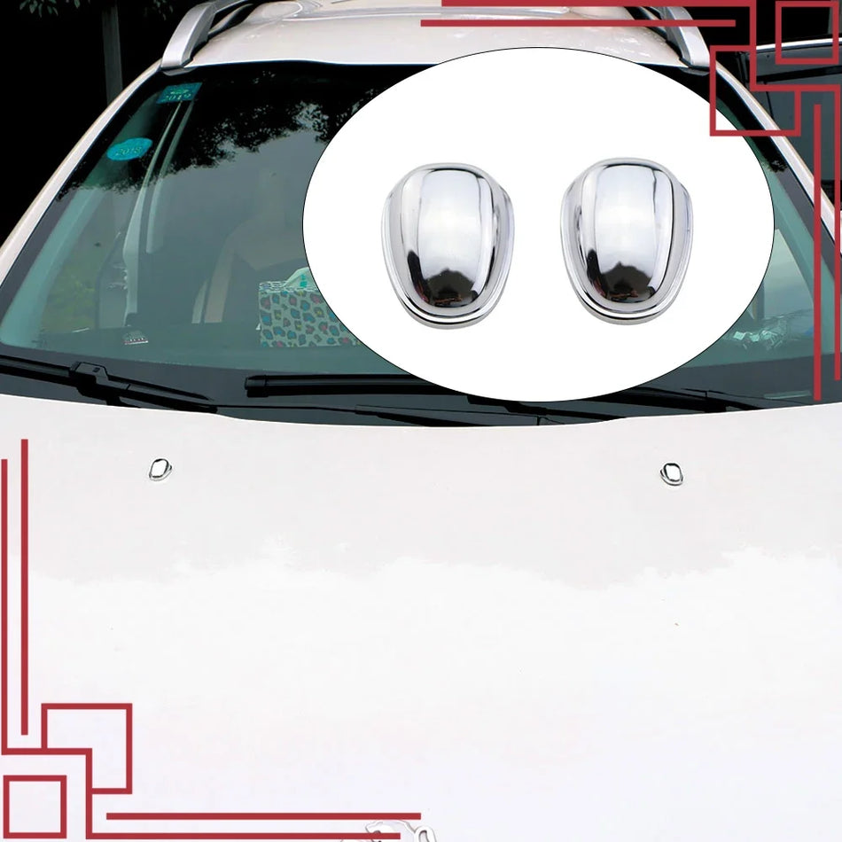 Kryty trysiek stieračov ABS chróm pre Peugeot 2008 2014-2017, 2-dielna sada predného obloženia