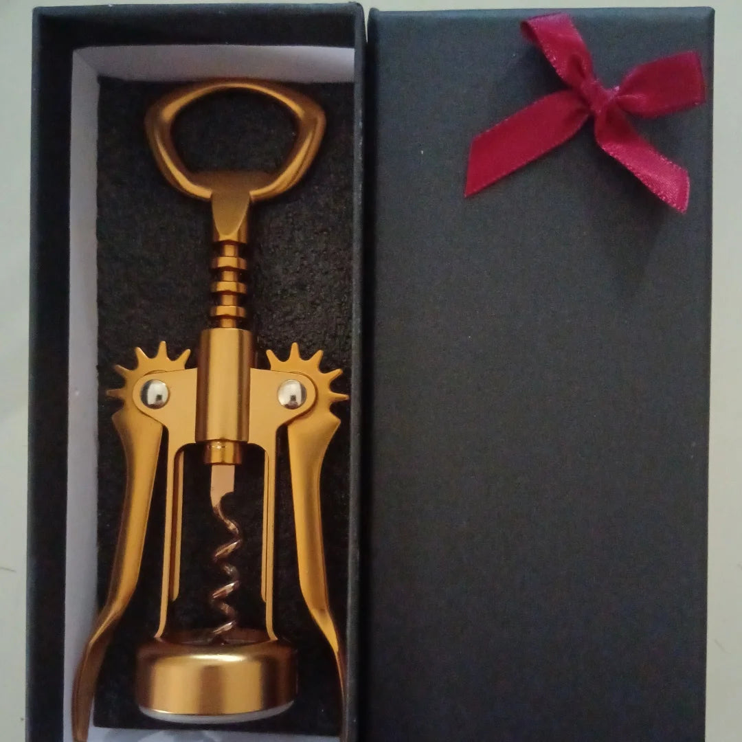 Dark Gold Wing Corkscrews &ndash; Multi Function Beer Opener Gold Gift Package